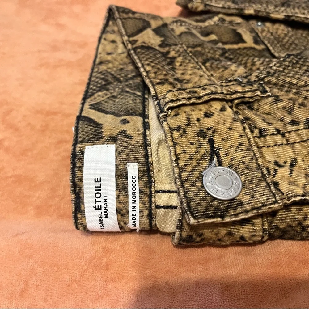 Isabel Marant Brown Snake Print Pants - Picture 2 of 6